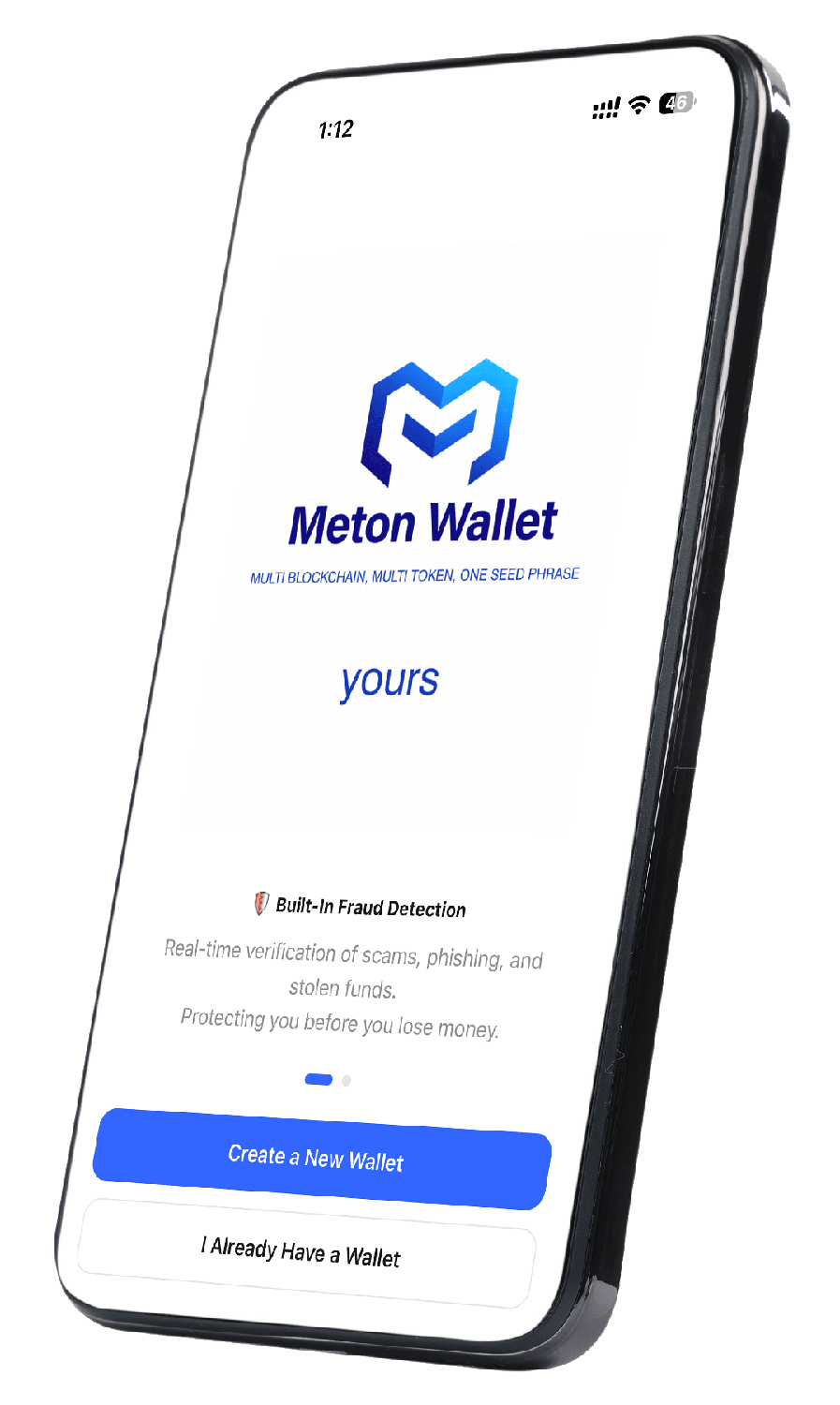 Meton Wallet iPhone interface